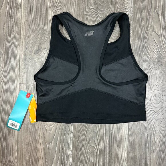 New Balance Black Cropped Workout Tank Medium NWT - Picture 3 of 3